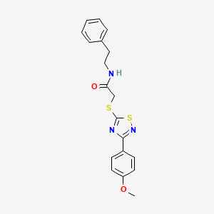 2-((3-(4-methoxyphenyl)-1,2,4-thiadiazol-5-yl)thio)-N-phenethylacetamide