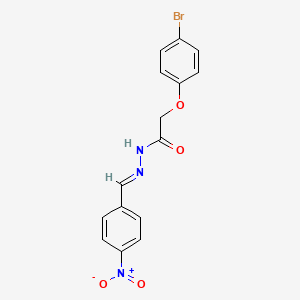 molecular formula C15H12BrN3O4 B2786457 2-(4-Bromophenoxy)-N'-(4-nitrobenzylidene)acetohydrazide CAS No. 303064-85-9