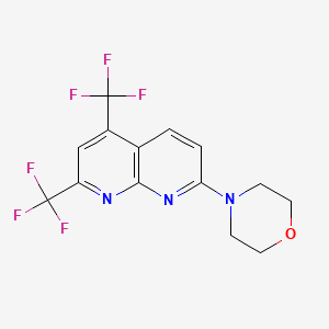 B2786458 7-Morpholino-2,4-bis(trifluoromethyl)[1,8]naphthyridine CAS No. 241488-26-6