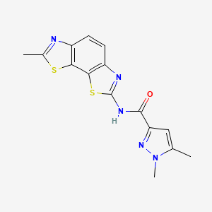 1,5-dimethyl-N-(7-methylbenzo[1,2-d:4,3-d']bis(thiazole)-2-yl)-1H-pyrazole-3-carboxamide