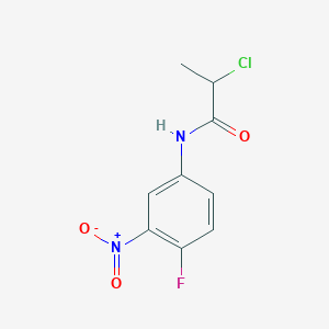 molecular formula C9H8ClFN2O3 B2786467 2-chloro-N-(4-fluoro-3-nitrophenyl)propanamide CAS No. 731011-93-1