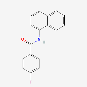 molecular formula C17H12FNO B2786485 4-氟-N-(萘-1-基)苯甲酰胺 CAS No. 442-72-8