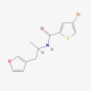 molecular formula C12H12BrNO2S B2786488 4-bromo-N-(1-(furan-3-yl)propan-2-yl)thiophene-2-carboxamide CAS No. 1798619-46-1