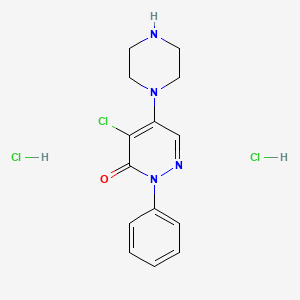 4-Chloro-2-phenyl-5-(piperazin-1-yl)-2,3-dihydropyridazin-3-one dihydrochloride