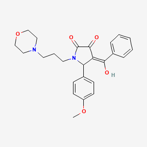 molecular formula C25H28N2O5 B2786504 4-benzoyl-3-hydroxy-5-(4-methoxyphenyl)-1-(3-morpholinopropyl)-1H-pyrrol-2(5H)-one CAS No. 381169-21-7