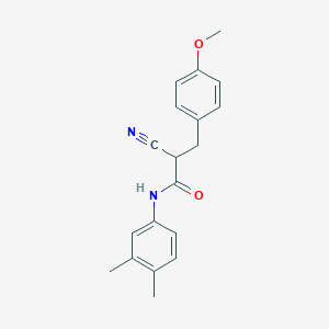 molecular formula C19H20N2O2 B2786505 2-cyano-N-(3,4-dimethylphenyl)-3-(4-methoxyphenyl)propanamide CAS No. 1260628-18-9