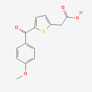molecular formula C14H12O4S B2786507 2-[5-(4-methoxybenzoyl)thiophen-2-yl]acetic Acid CAS No. 339098-85-0