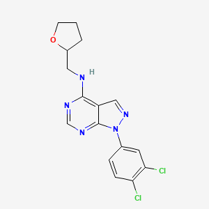 [1-(3,4-Dichlorophenyl)pyrazolo[4,5-e]pyrimidin-4-yl](oxolan-2-ylmethyl)amine