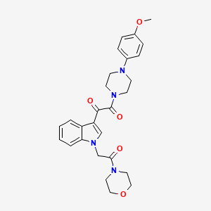 molecular formula C27H30N4O5 B2786510 1-(4-(4-methoxyphenyl)piperazin-1-yl)-2-(1-(2-morpholino-2-oxoethyl)-1H-indol-3-yl)ethane-1,2-dione CAS No. 872855-34-0
