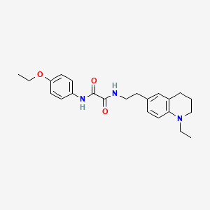 molecular formula C23H29N3O3 B2786514 N1-(4-ethoxyphenyl)-N2-(2-(1-ethyl-1,2,3,4-tetrahydroquinolin-6-yl)ethyl)oxalamide CAS No. 955530-98-0