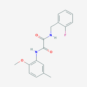molecular formula C17H17FN2O3 B2786527 N1-(2-fluorobenzyl)-N2-(2-methoxy-5-methylphenyl)oxalamide CAS No. 900000-73-9