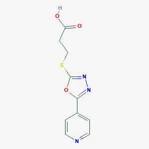 3-{[5-(4-Pyridinyl)-1,3,4-oxadiazol-2-YL]thio}propanoic acid
