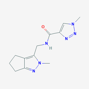 1-methyl-N-((2-methyl-2,4,5,6-tetrahydrocyclopenta[c]pyrazol-3-yl)methyl)-1H-1,2,3-triazole-4-carboxamide