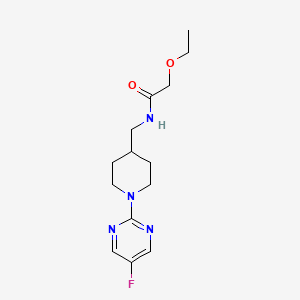 molecular formula C14H21FN4O2 B2786533 2-ethoxy-N-((1-(5-fluoropyrimidin-2-yl)piperidin-4-yl)methyl)acetamide CAS No. 2034228-75-4