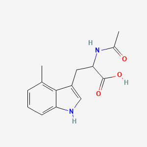 molecular formula C14H16N2O3 B2786541 2-Acetamido-3-(4-methyl-1h-indol-3-yl)propanoic acid CAS No. 71953-89-4