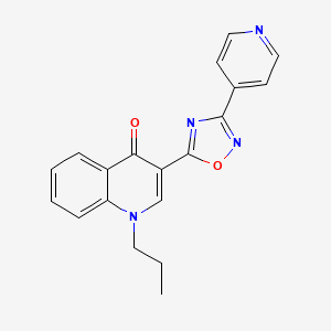 molecular formula C19H16N4O2 B2786548 1-propyl-3-(3-pyridin-4-yl-1,2,4-oxadiazol-5-yl)quinolin-4(1H)-one CAS No. 1207048-61-0