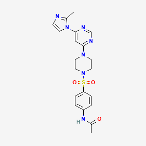 N-(4-((4-(6-(2-methyl-1H-imidazol-1-yl)pyrimidin-4-yl)piperazin-1-yl)sulfonyl)phenyl)acetamide