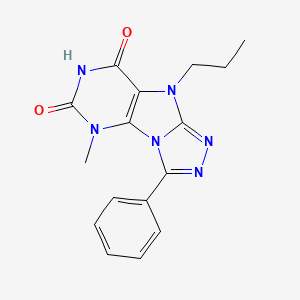 molecular formula C16H16N6O2 B2786572 5-methyl-3-phenyl-9-propyl-5H-[1,2,4]triazolo[4,3-e]purine-6,8(7H,9H)-dione CAS No. 921803-35-2