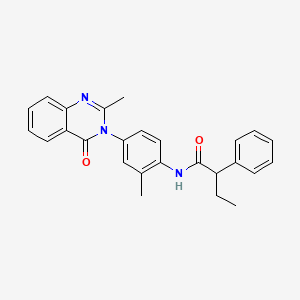 molecular formula C26H25N3O2 B2786573 N-(2-methyl-4-(2-methyl-4-oxoquinazolin-3(4H)-yl)phenyl)-2-phenylbutanamide CAS No. 903329-51-1