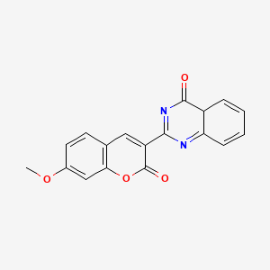 molecular formula C18H12N2O4 B2786574 2-(7-methoxy-2-oxo-2H-chromen-3-yl)-3,4-dihydroquinazolin-4-one CAS No. 78079-20-6