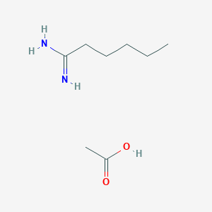 molecular formula C8H18N2O2 B2786576 Acetic acid;hexanimidamide CAS No. 1447663-71-9