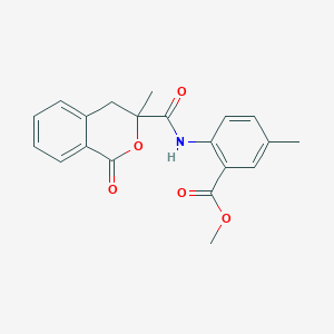 methyl 5-methyl-2-{[(3-methyl-1-oxo-3,4-dihydro-1H-isochromen-3-yl)carbonyl]amino}benzoate