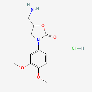 5-(Aminomethyl)-3-(3,4-dimethoxyphenyl)oxazolidin-2-one hydrochloride