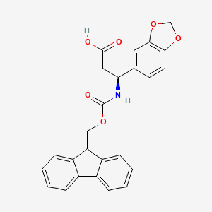 (3S)-3-(1,3-dioxaindan-5-yl)-3-{[(9H-fluoren-9-ylmethoxy)carbonyl]amino}propanoic acid