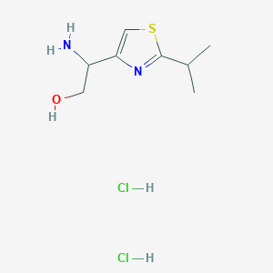 2-Amino-2-[2-(propan-2-yl)-1,3-thiazol-4-yl]ethan-1-ol dihydrochloride