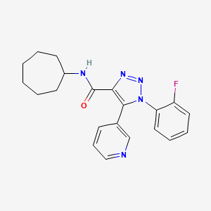 N-cycloheptyl-1-(2-fluorophenyl)-5-(pyridin-3-yl)-1H-1,2,3-triazole-4-carboxamide