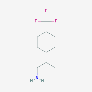 molecular formula C10H18F3N B2786595 2-[4-(Trifluoromethyl)cyclohexyl]propan-1-amine CAS No. 2248271-27-2