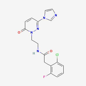 N-(2-(3-(1H-imidazol-1-yl)-6-oxopyridazin-1(6H)-yl)ethyl)-2-(2-chloro-6-fluorophenyl)acetamide