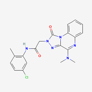 molecular formula C20H19ClN6O2 B2786610 N-(5-chloro-2-methylphenyl)-2-(4-(dimethylamino)-1-oxo-[1,2,4]triazolo[4,3-a]quinoxalin-2(1H)-yl)acetamide CAS No. 1296334-07-0