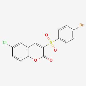 3-(4-Bromophenyl)sulfonyl-6-chlorochromen-2-one
