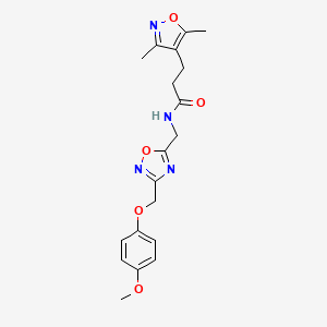 3-(3,5-dimethylisoxazol-4-yl)-N-((3-((4-methoxyphenoxy)methyl)-1,2,4-oxadiazol-5-yl)methyl)propanamide