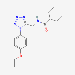molecular formula C16H23N5O2 B2786622 N-((1-(4-ethoxyphenyl)-1H-tetrazol-5-yl)methyl)-2-ethylbutanamide CAS No. 1005303-02-5