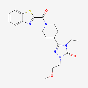 3-(1-(benzo[d]thiazole-2-carbonyl)piperidin-4-yl)-4-ethyl-1-(2-methoxyethyl)-1H-1,2,4-triazol-5(4H)-one