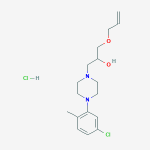 molecular formula C17H26Cl2N2O2 B2786636 1-(Allyloxy)-3-(4-(5-chloro-2-methylphenyl)piperazin-1-yl)propan-2-ol hydrochloride CAS No. 1185128-63-5