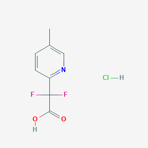 molecular formula C8H8ClF2NO2 B2786642 2,2-Difluoro-2-(5-methylpyridin-2-yl)acetic acid;hydrochloride CAS No. 2361658-45-7