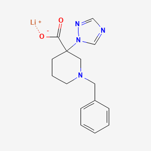 Lithium;1-benzyl-3-(1,2,4-triazol-1-yl)piperidine-3-carboxylate