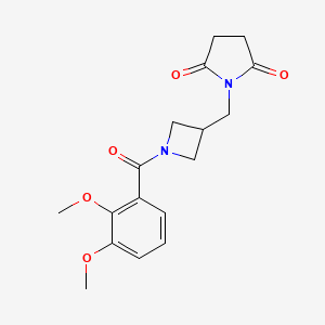 molecular formula C17H20N2O5 B2786645 1-((1-(2,3-Dimethoxybenzoyl)azetidin-3-yl)methyl)pyrrolidine-2,5-dione CAS No. 2195941-08-1