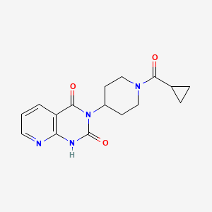 molecular formula C16H18N4O3 B2786651 3-(1-(cyclopropanecarbonyl)piperidin-4-yl)pyrido[2,3-d]pyrimidine-2,4(1H,3H)-dione CAS No. 2034425-39-1