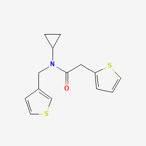 N-cyclopropyl-2-(thiophen-2-yl)-N-(thiophen-3-ylmethyl)acetamide