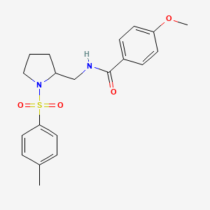 4-methoxy-N-((1-tosylpyrrolidin-2-yl)methyl)benzamide