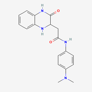 molecular formula C18H20N4O2 B2786663 N-(4-(dimethylamino)phenyl)-2-(3-oxo-1,2,3,4-tetrahydroquinoxalin-2-yl)acetamide CAS No. 355114-98-6