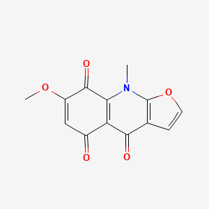molecular formula C13H9NO5 B2786664 7-Methoxy-9-methylfuro[2,3-b]quinoline-4,5,8-trione CAS No. 859304-28-2