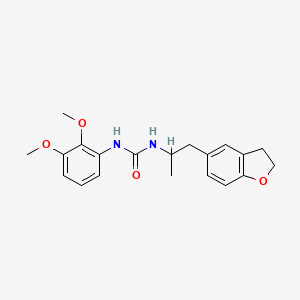 molecular formula C20H24N2O4 B2786677 1-(1-(2,3-Dihydrobenzofuran-5-yl)propan-2-yl)-3-(2,3-dimethoxyphenyl)urea CAS No. 2034350-75-7