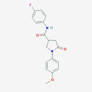 N-(4-fluorophenyl)-1-(4-methoxyphenyl)-5-oxopyrrolidine-3-carboxamide