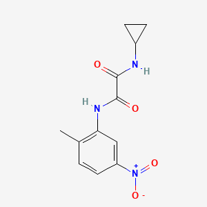 molecular formula C12H13N3O4 B2786686 N1-cyclopropyl-N2-(2-methyl-5-nitrophenyl)oxalamide CAS No. 899975-07-6