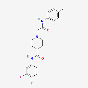 N-(3,4-difluorophenyl)-1-(2-oxo-2-(p-tolylamino)ethyl)piperidine-4-carboxamide